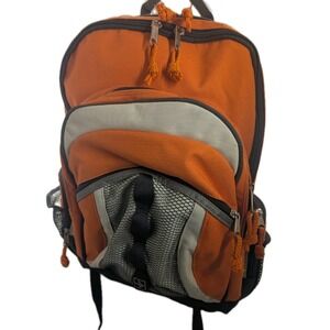Orange Gray Outdoor Hiking Backpack Daypack Travel‎ School Bag Multi Compartment